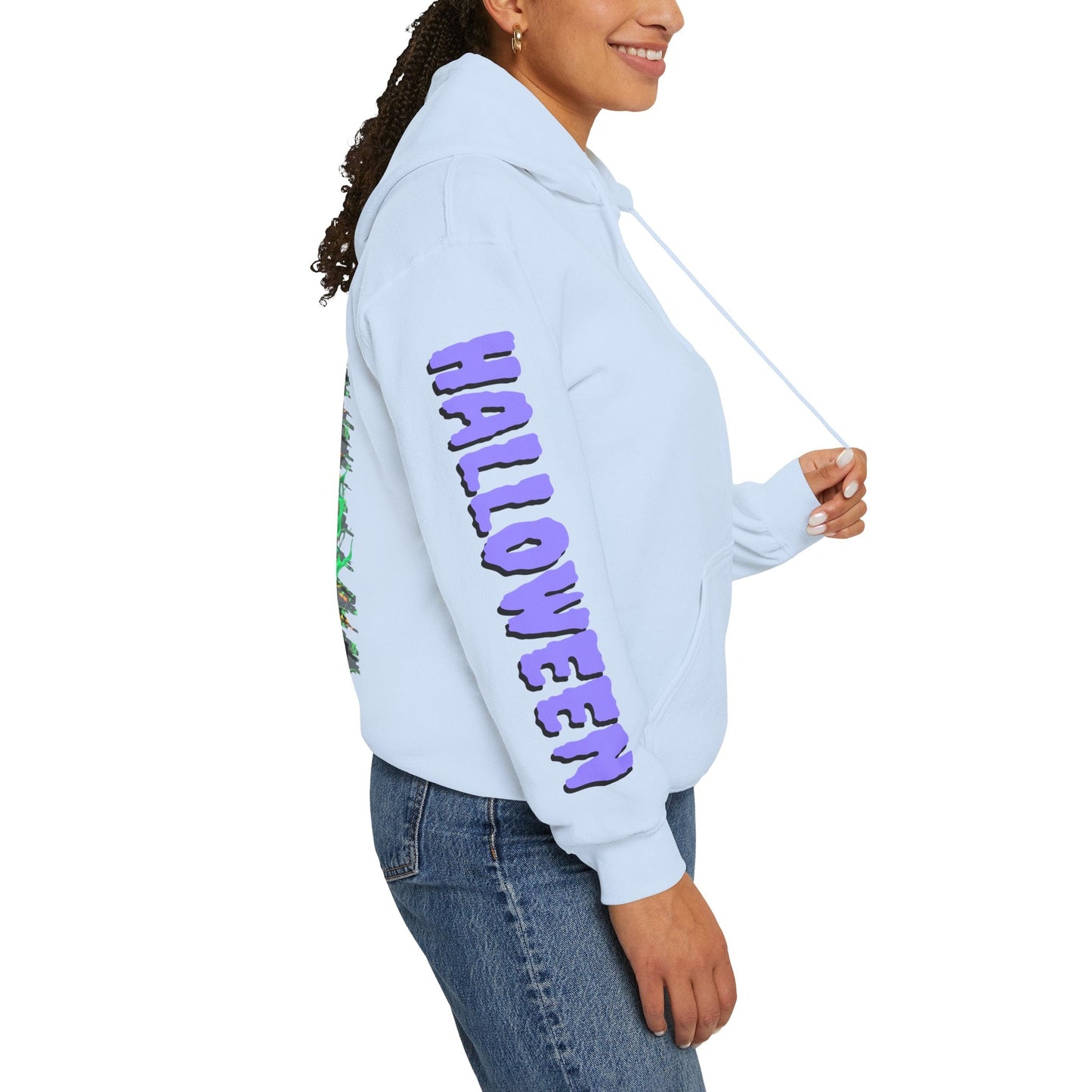 Happy Halloween Green Jack Hoodie Unisex Hooded Sweatshirt by cypherpunkgear – cypherpunkgear.com | Cypherpunk Merch