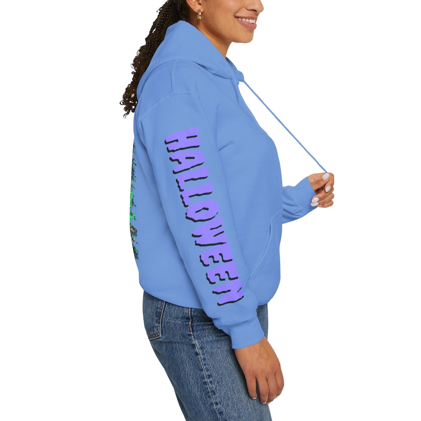 Happy Halloween Green Jack Hoodie Unisex Hooded Sweatshirt by cypherpunkgear – cypherpunkgear.com | Cypherpunk Merch