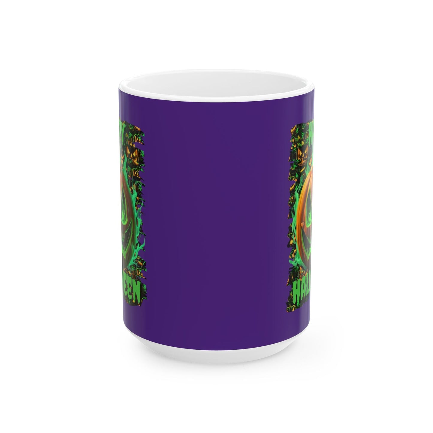 Happy Halloween Green Jack Purple Mug by cypherpunkgear – cypherpunkgear.com | Cypherpunk Merch