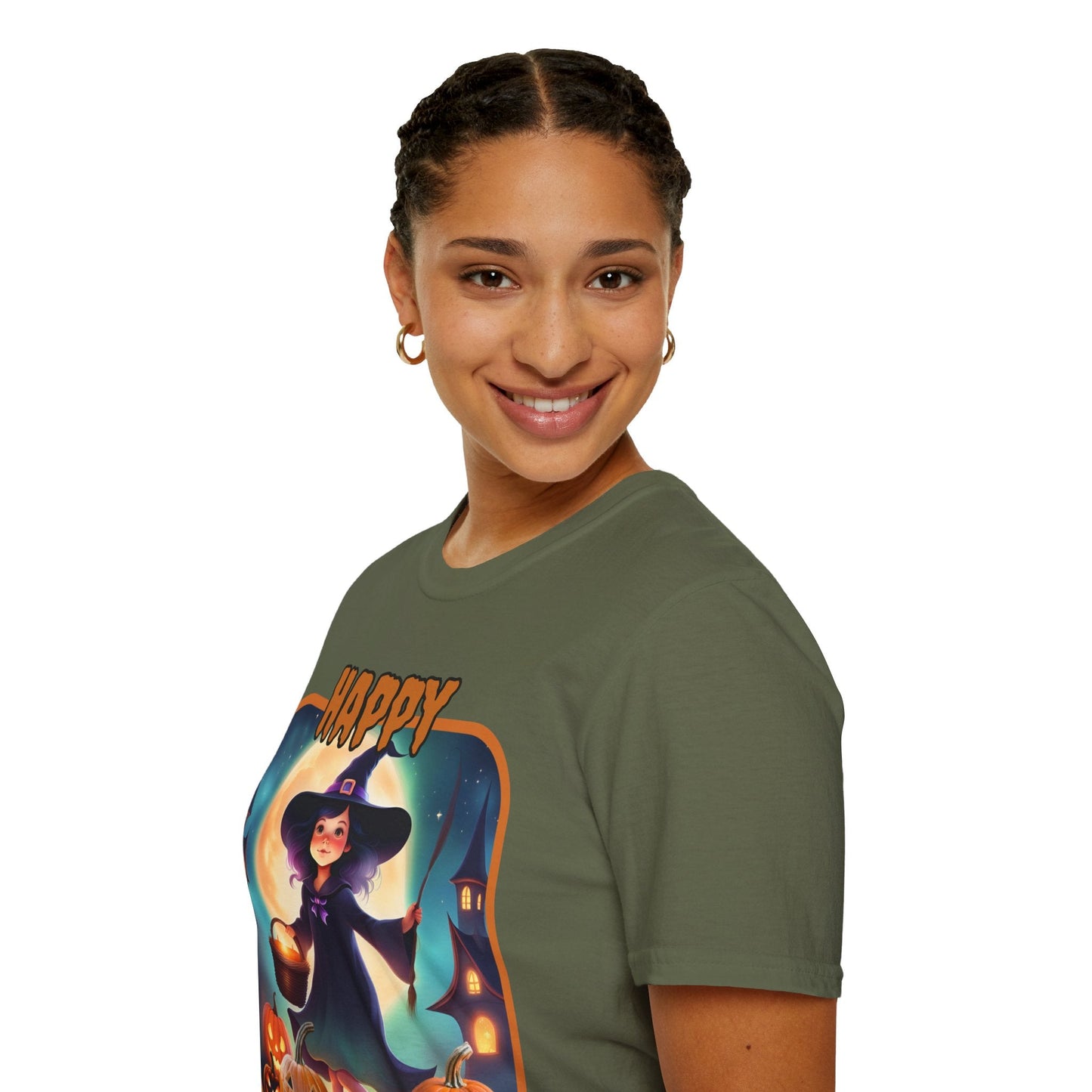 Happy Halloween Little Witch ORfont DKcolors Unisex T-Shirt by cypherpunkgear – cypherpunkgear.com | Cypherpunk Merch