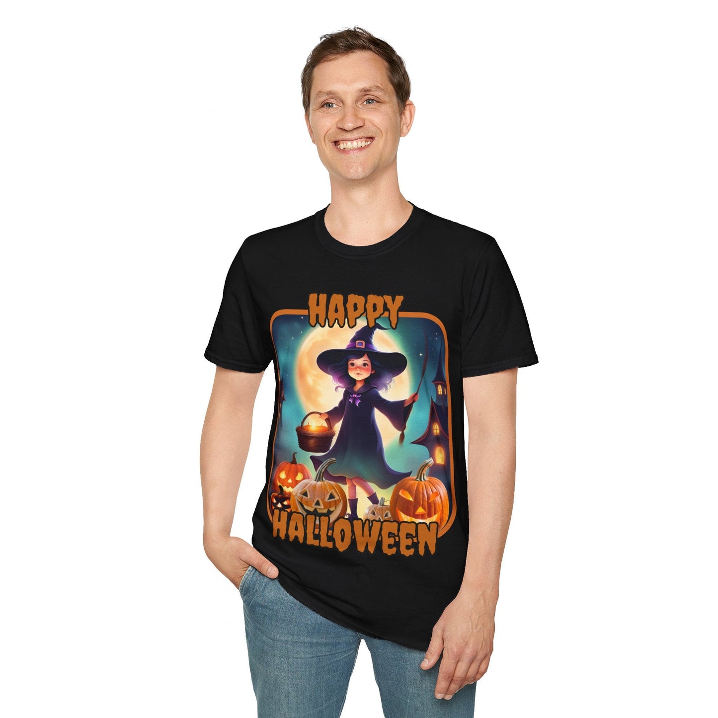 Happy Halloween Little Witch ORfont DKcolors Unisex T-Shirt by cypherpunkgear – cypherpunkgear.com | Cypherpunk Merch