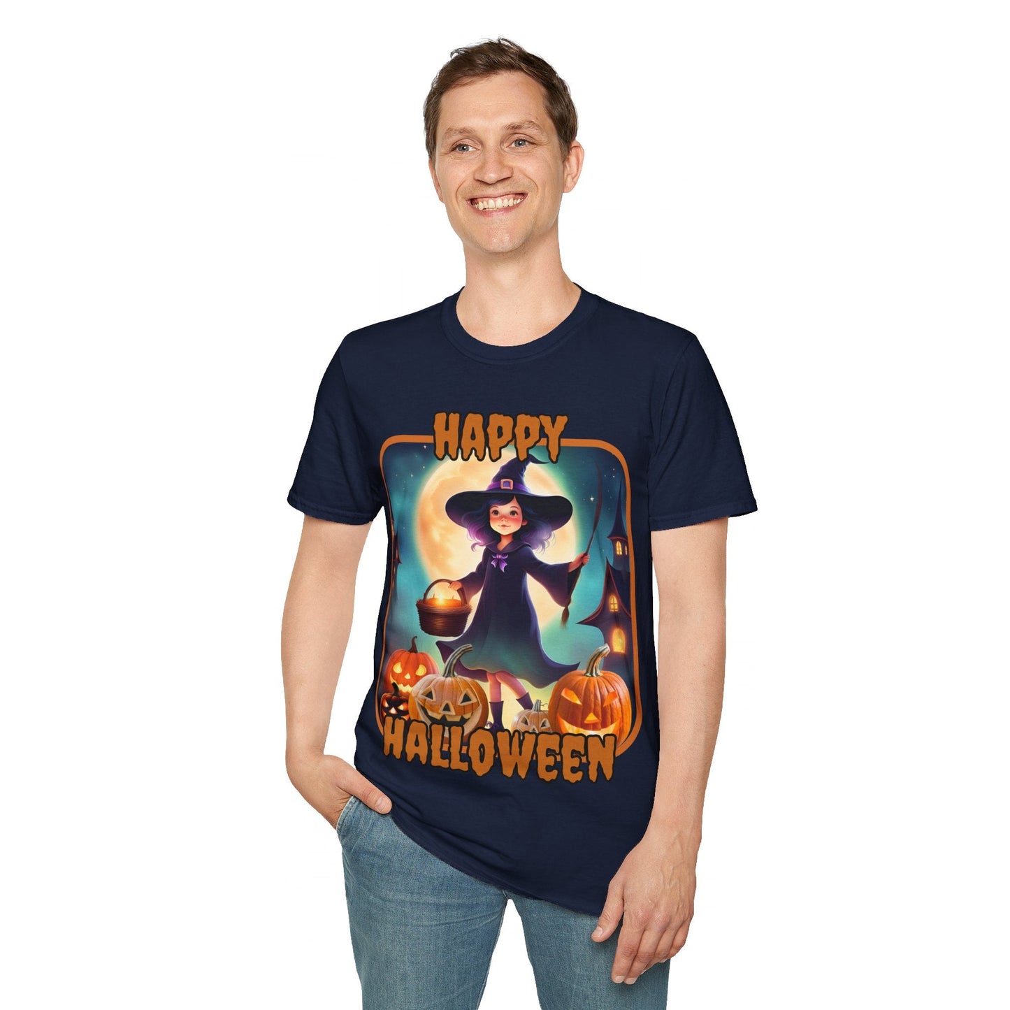 Happy Halloween Little Witch ORfont DKcolors Unisex T-Shirt by cypherpunkgear – cypherpunkgear.com | Cypherpunk Merch
