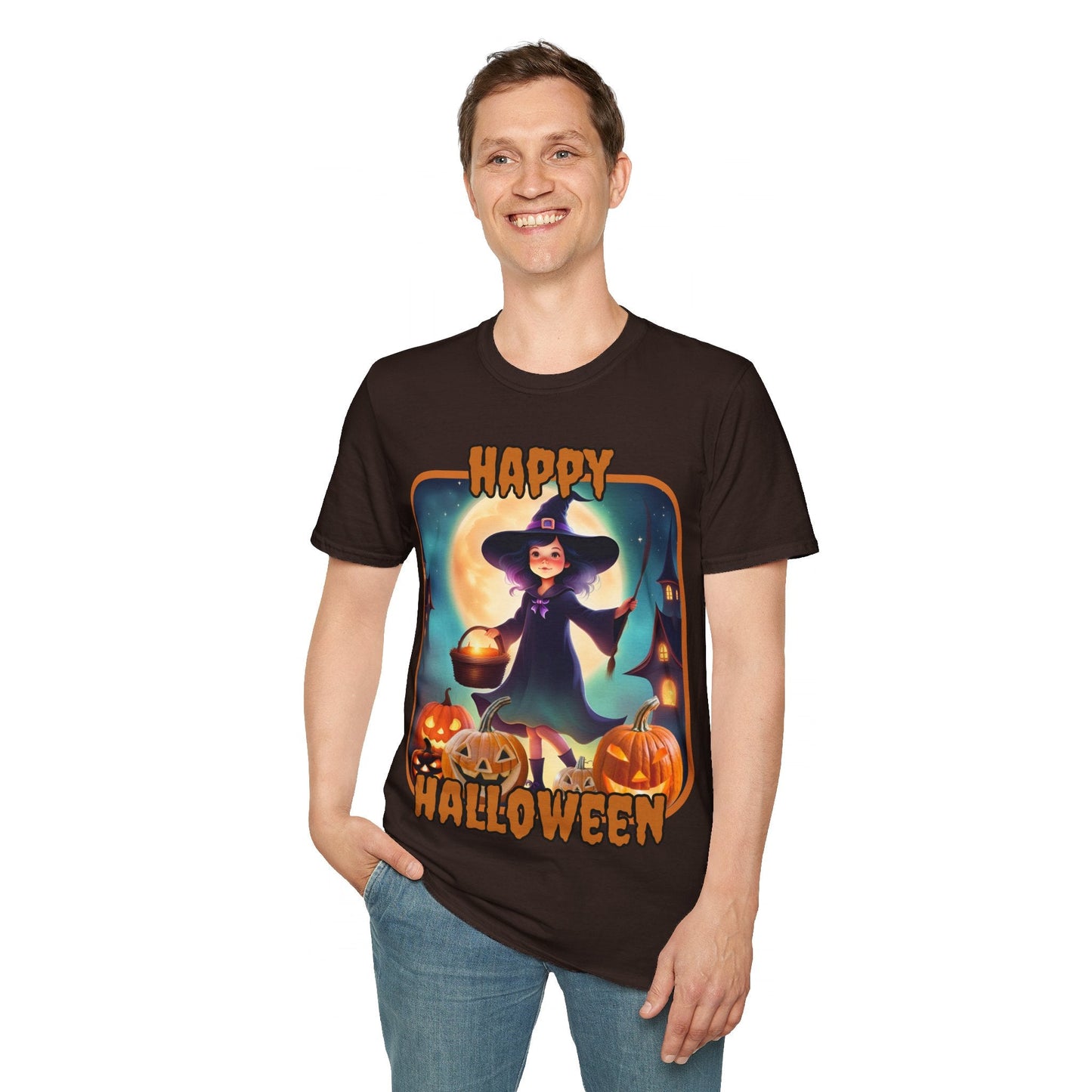 Happy Halloween Little Witch ORfont DKcolors Unisex T-Shirt by cypherpunkgear – cypherpunkgear.com | Cypherpunk Merch