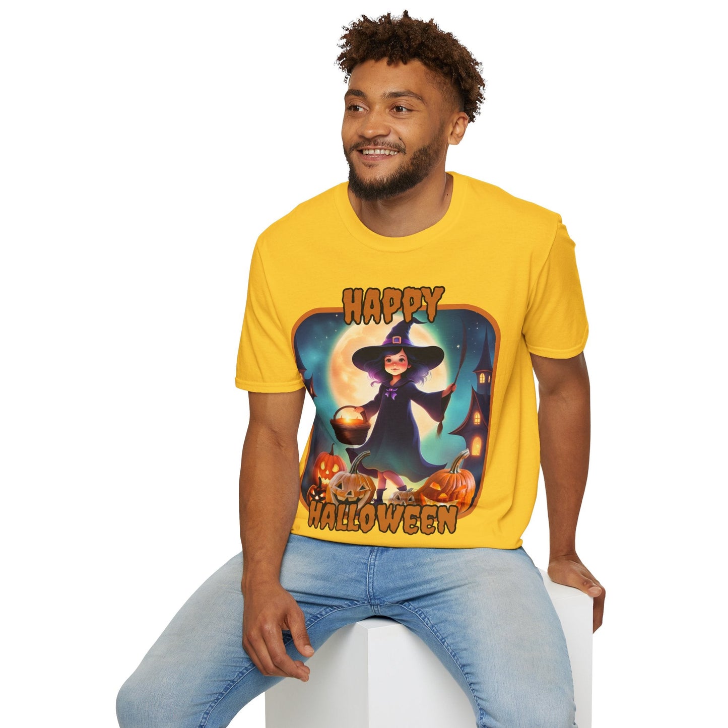 Happy Halloween Little Witch ORfont LTcolors Unisex T-Shirt by cypherpunkgear – cypherpunkgear.com | Cypherpunk Merch