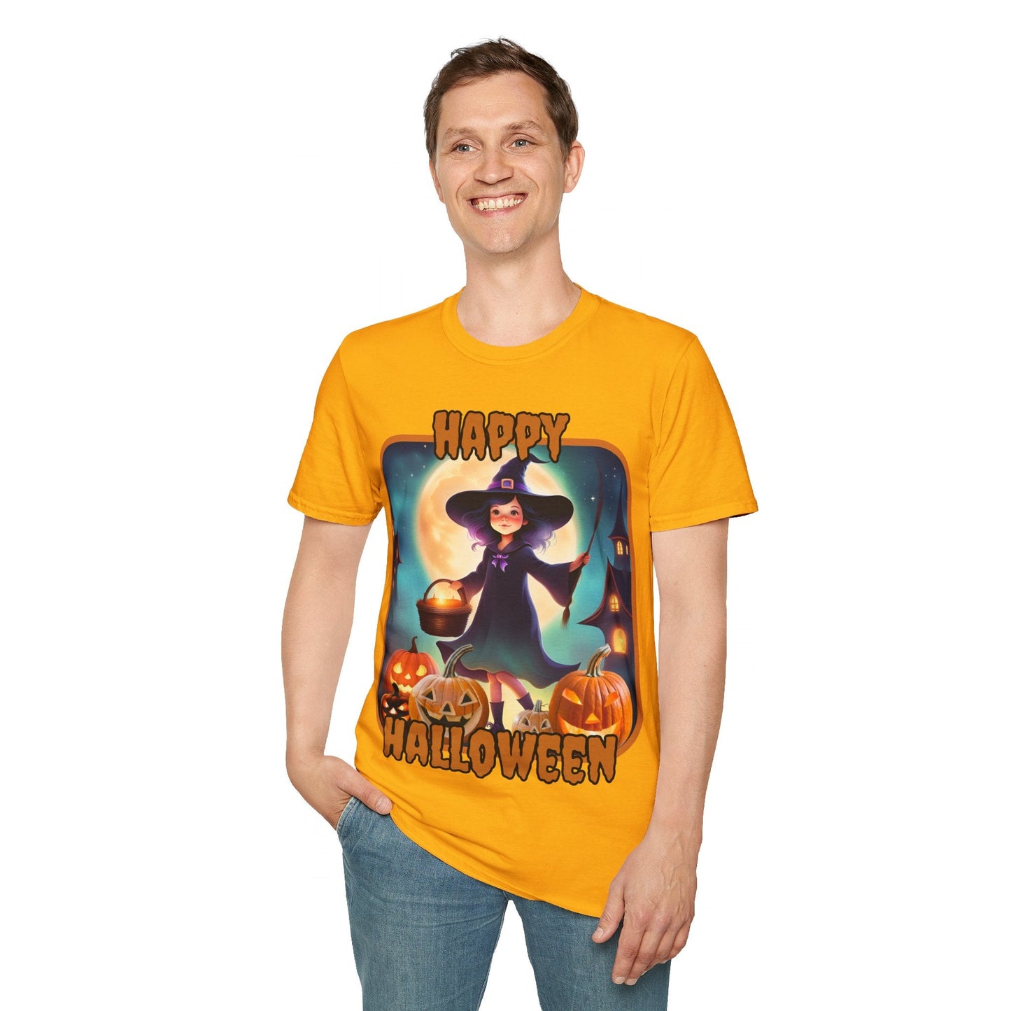 Happy Halloween Little Witch ORfont LTcolors Unisex T-Shirt by cypherpunkgear – cypherpunkgear.com | Cypherpunk Merch