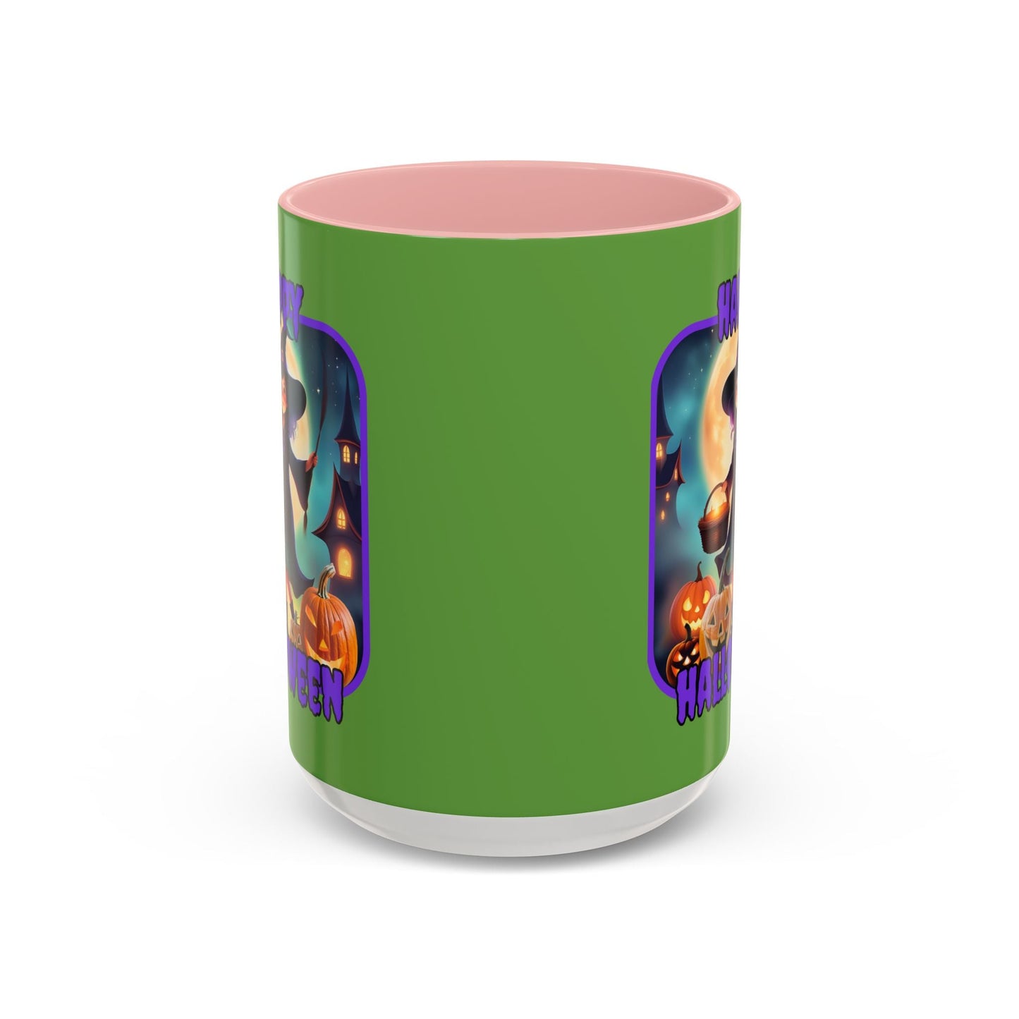 Happy Halloween Little Witch PRfont Accent Mug by cypherpunkgear – cypherpunkgear.com | Cypherpunk Merch