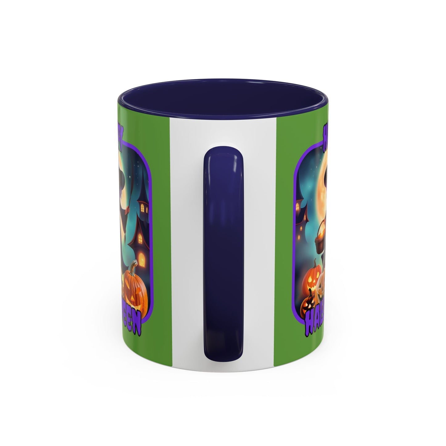 Happy Halloween Little Witch PRfont Accent Mug by cypherpunkgear – cypherpunkgear.com | Cypherpunk Merch