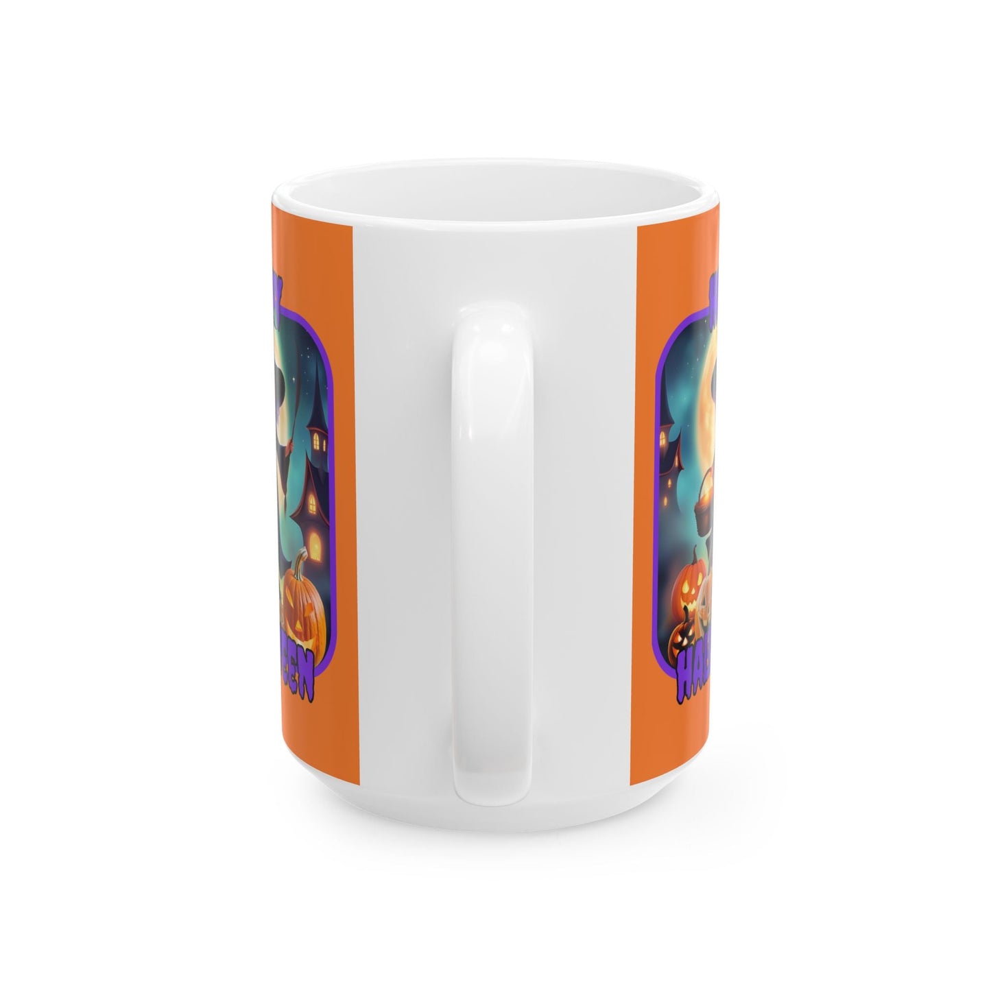 Happy Halloween Little Witch PRfont Orange Mug by cypherpunkgear – cypherpunkgear.com | Cypherpunk Merch