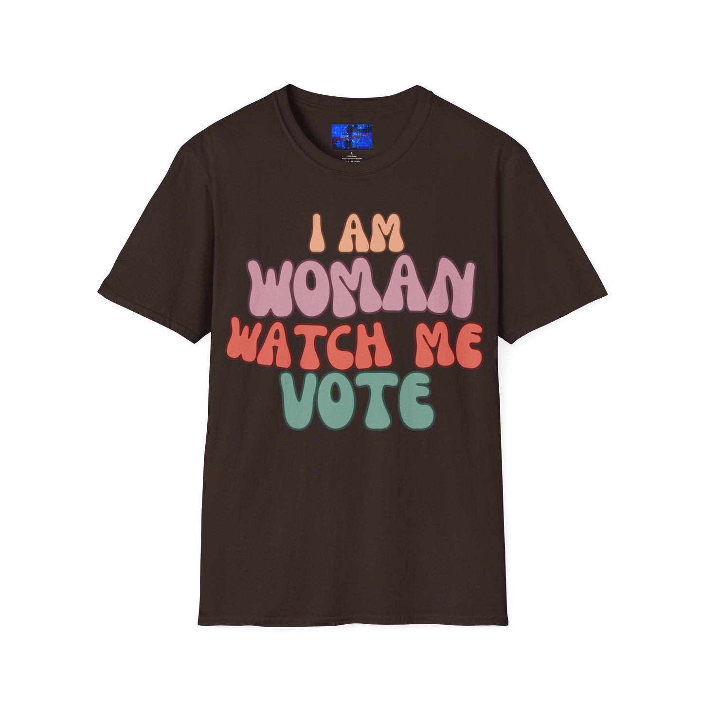 I Am Woman Watch Me Vote DKcolors Unisex T-Shirt by cypherpunkgear – cypherpunkgear.com | Cypherpunk Merch