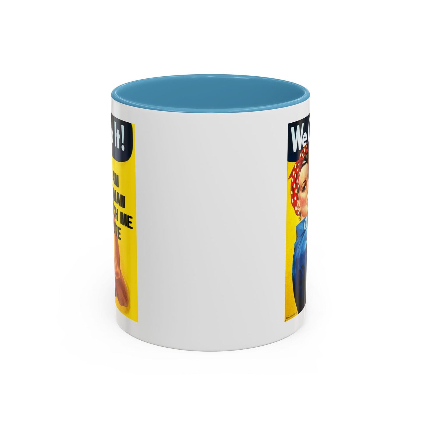 I Am Woman Watch Me Vote Rosie Accent Mug by cypherpunkgear – cypherpunkgear.com | Cypherpunk Merch