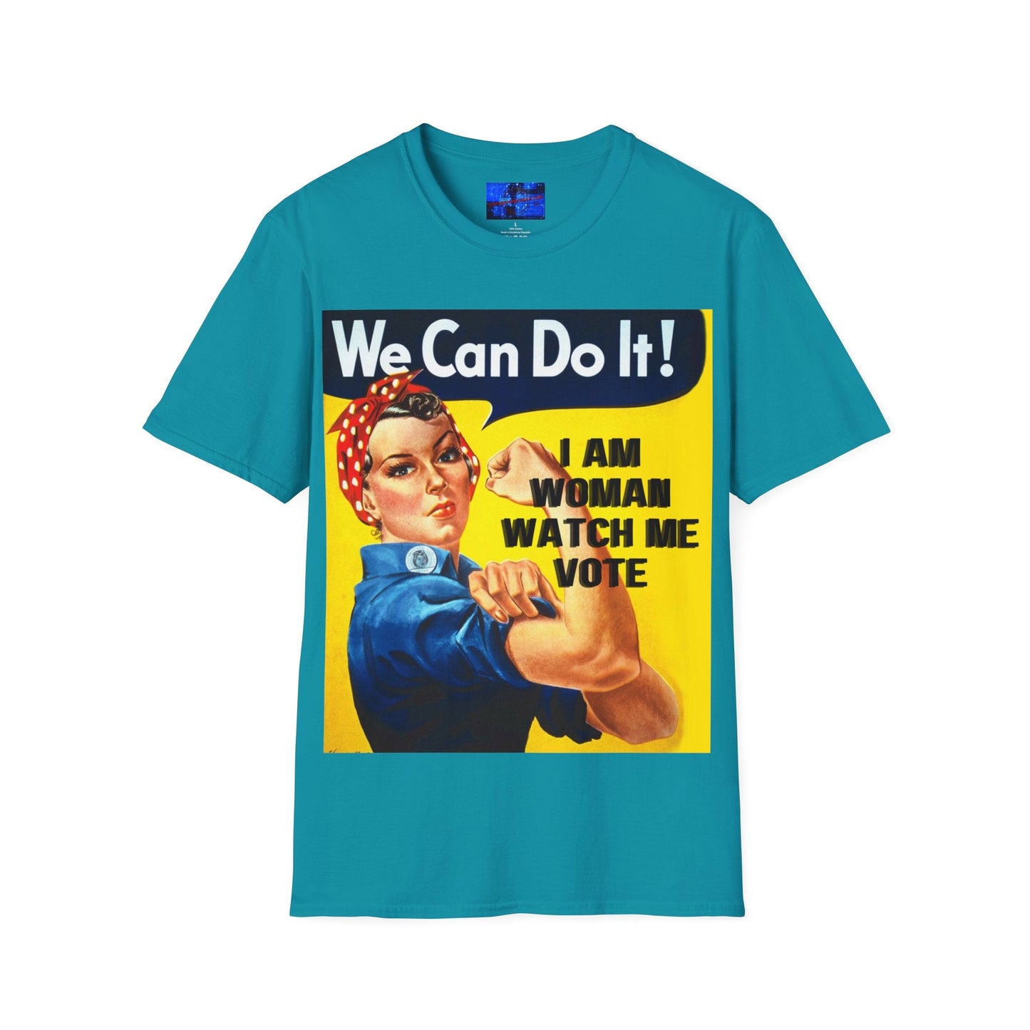I Am Woman Watch Me Vote Rosie DKcolors Unisex T-Shirt by cypherpunkgear – cypherpunkgear.com | Cypherpunk Merch