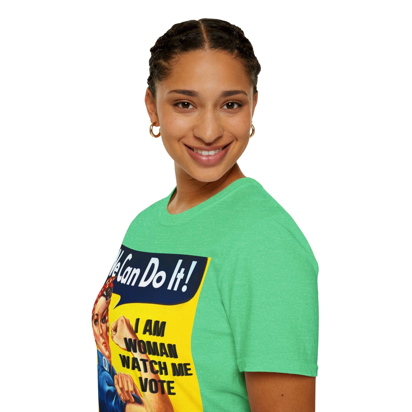 I Am Woman Watch Me Vote Rosie DKcolors Unisex T-Shirt by cypherpunkgear – cypherpunkgear.com | Cypherpunk Merch