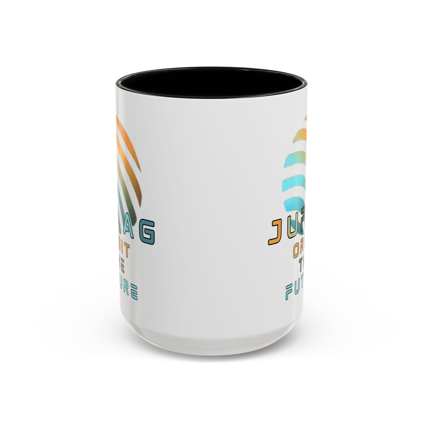 Jupiter (JUP) Orbit the Future Accent Mug by cypherpunkgear – cypherpunkgear.com | Cypherpunk Merch