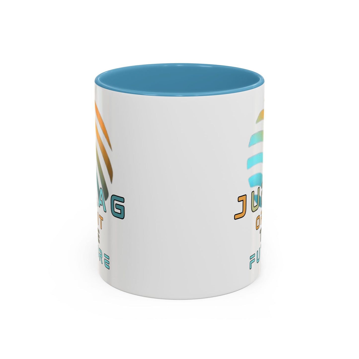 Jupiter (JUP) Orbit the Future Accent Mug by cypherpunkgear – cypherpunkgear.com | Cypherpunk Merch