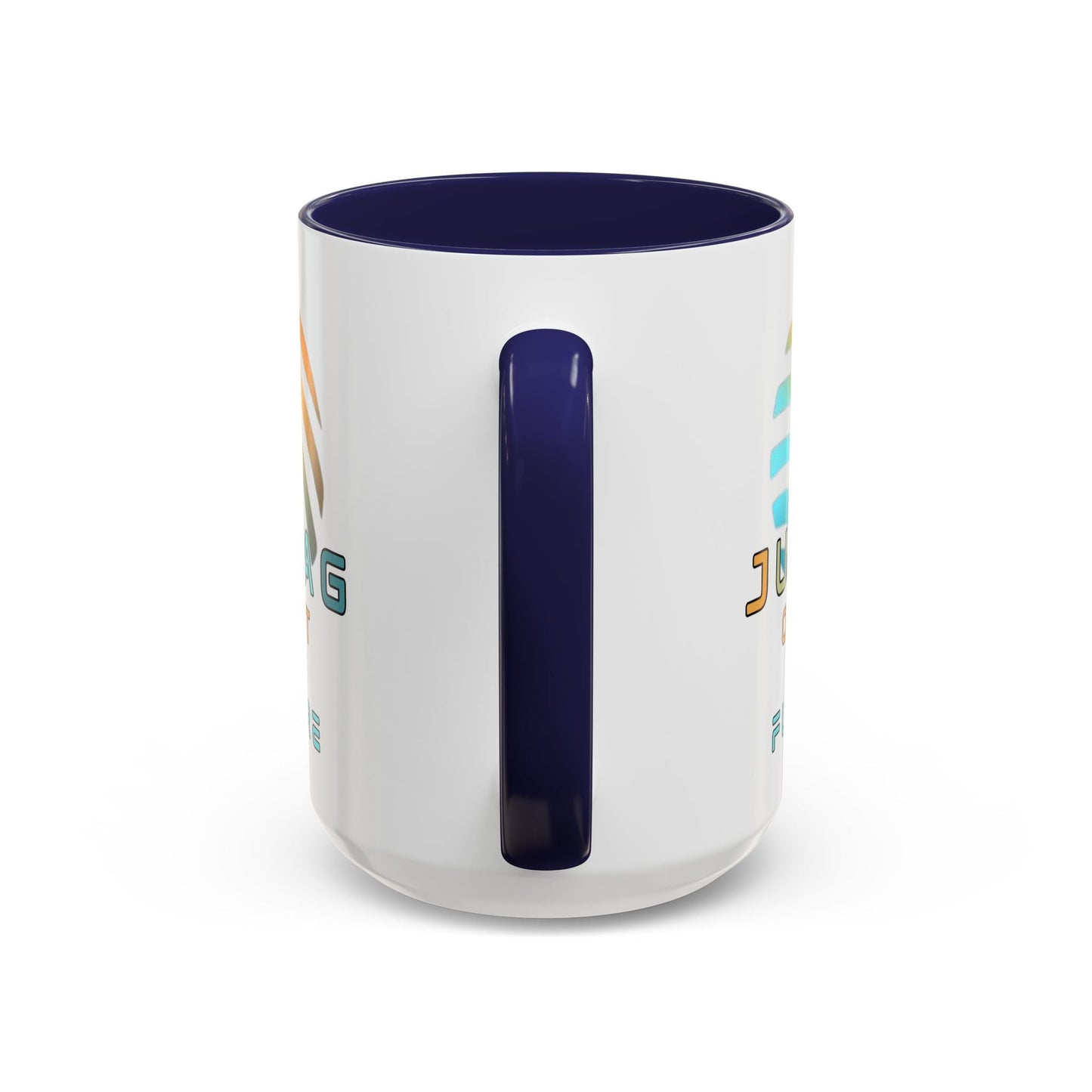 Jupiter (JUP) Orbit the Future Accent Mug by cypherpunkgear – cypherpunkgear.com | Cypherpunk Merch