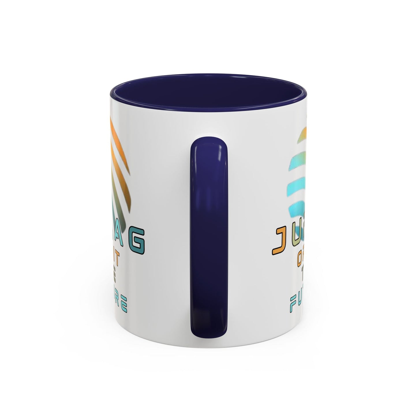 Jupiter (JUP) Orbit the Future Accent Mug by cypherpunkgear – cypherpunkgear.com | Cypherpunk Merch