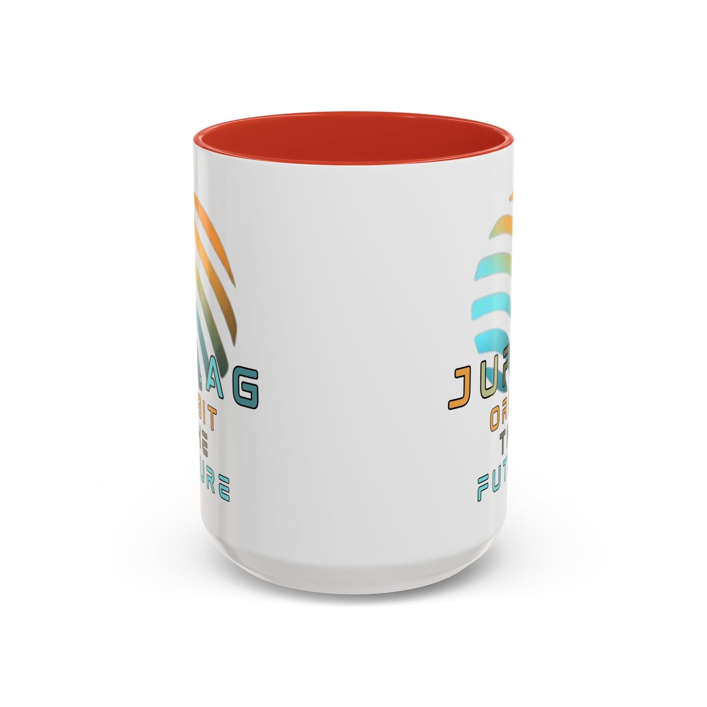 Jupiter (JUP) Orbit the Future Accent Mug by cypherpunkgear – cypherpunkgear.com | Cypherpunk Merch