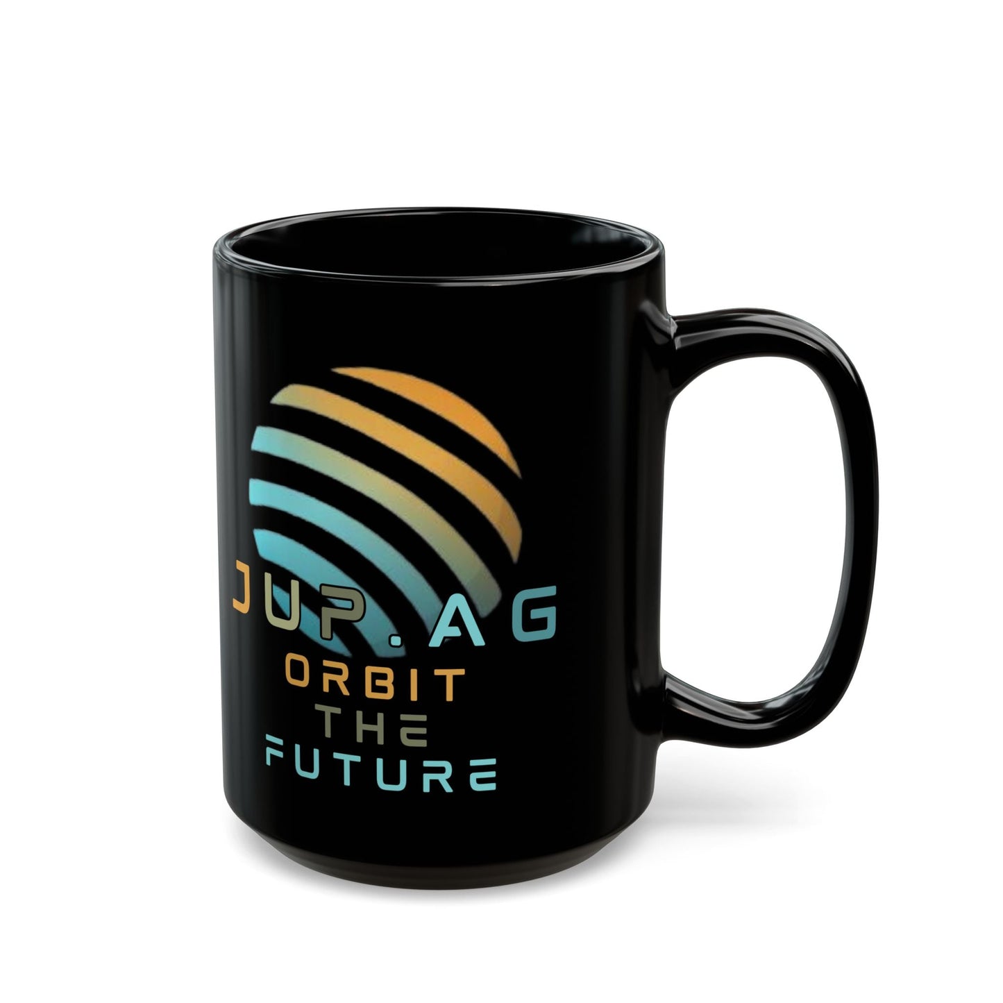 Jupiter (JUP) Orbit the Future Black Mug by cypherpunkgear – cypherpunkgear.com | Cypherpunk Merch