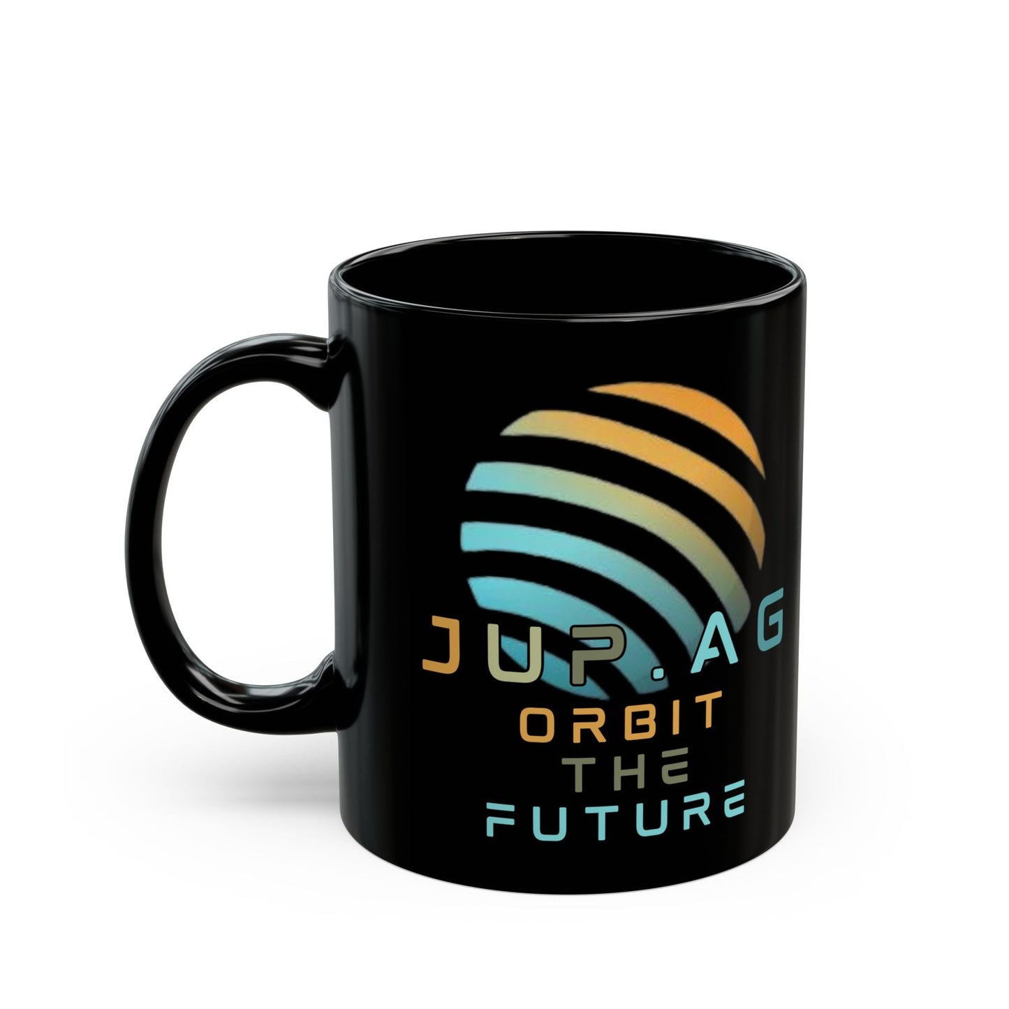 Jupiter (JUP) Orbit the Future Black Mug by cypherpunkgear – cypherpunkgear.com | Cypherpunk Merch