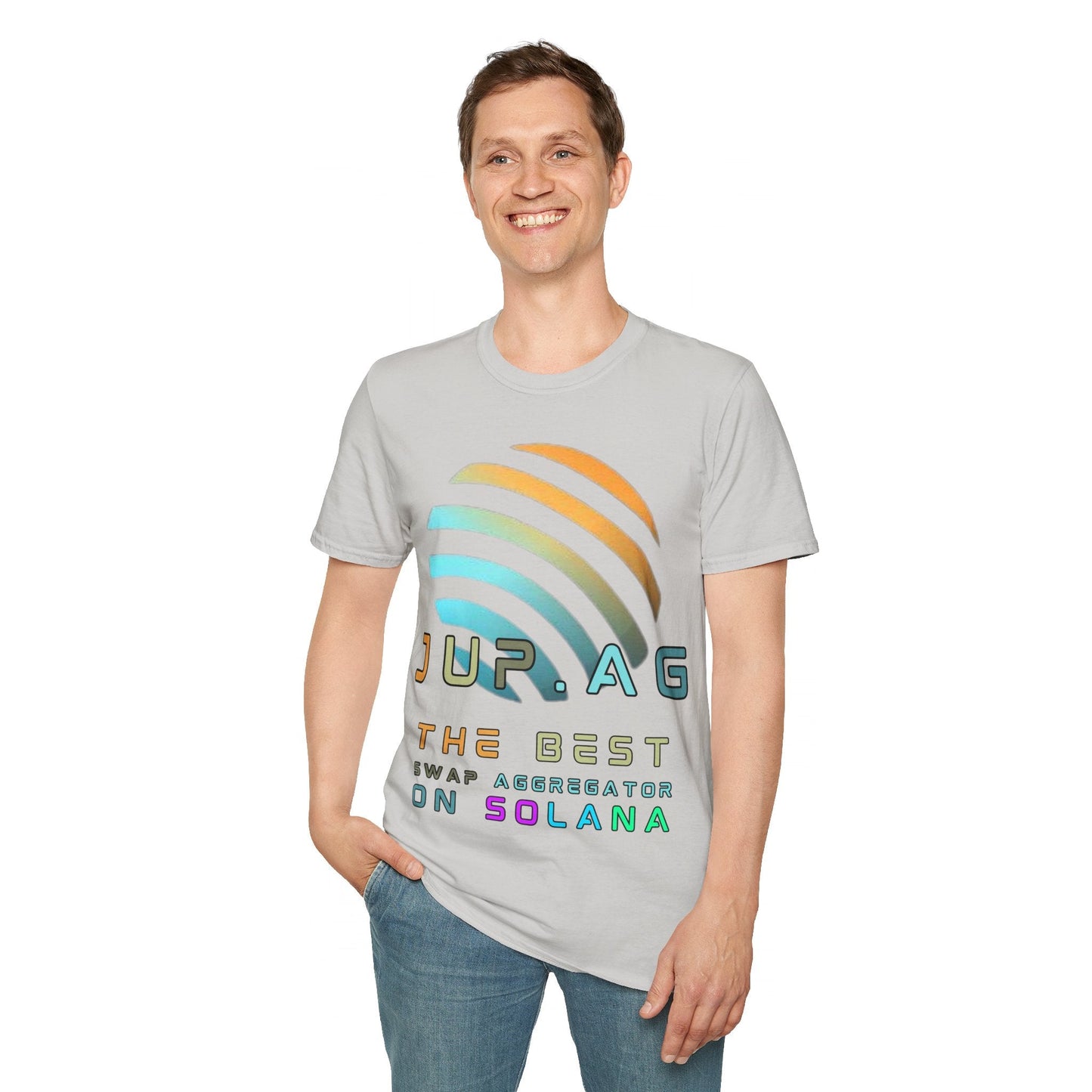 Jupiter (JUP) the best aggregator on Solana LTcolors Unisex T-Shirt by cypherpunkgear – cypherpunkgear.com | Cypherpunk Merch