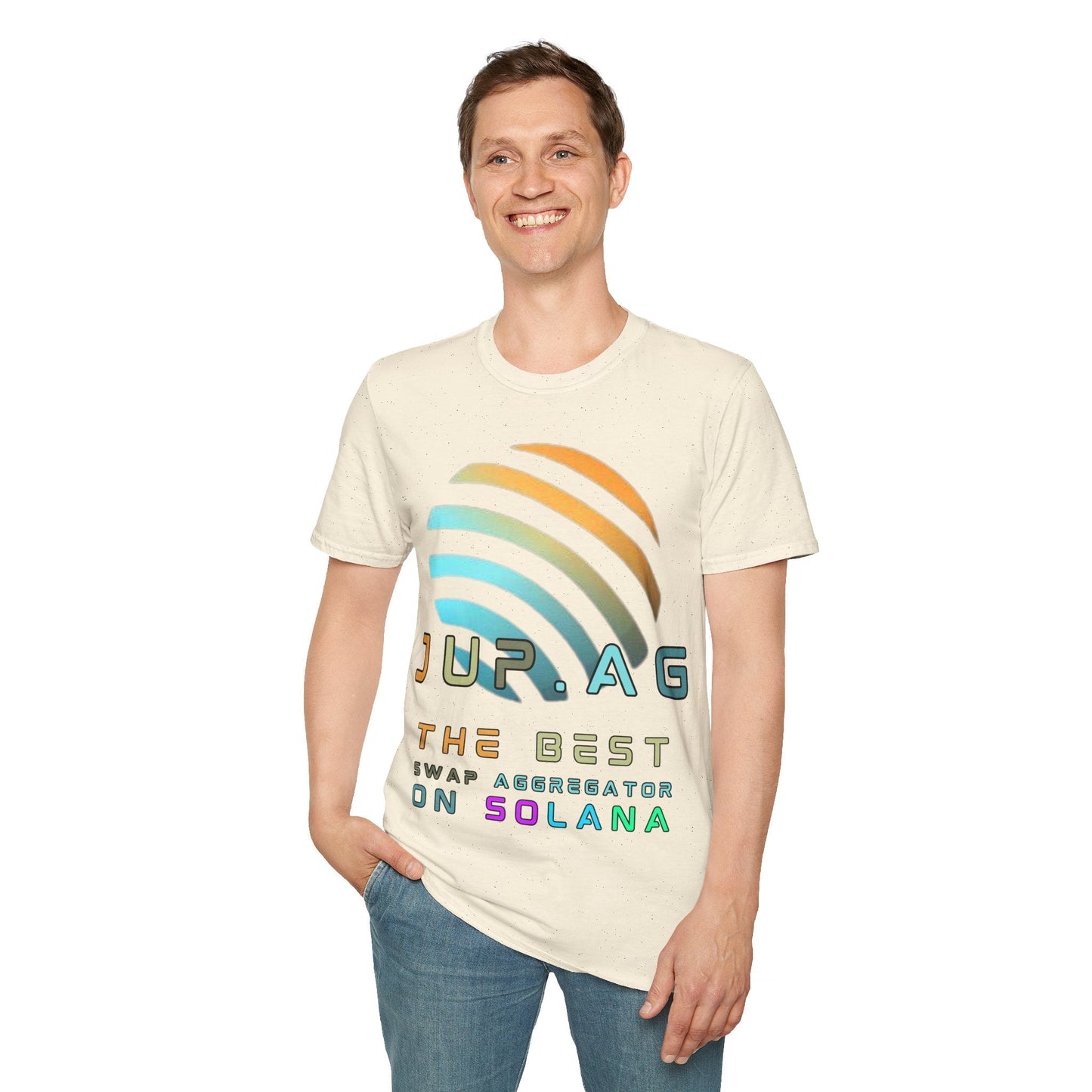 Jupiter (JUP) the best aggregator on Solana LTcolors Unisex T-Shirt by cypherpunkgear – cypherpunkgear.com | Cypherpunk Merch
