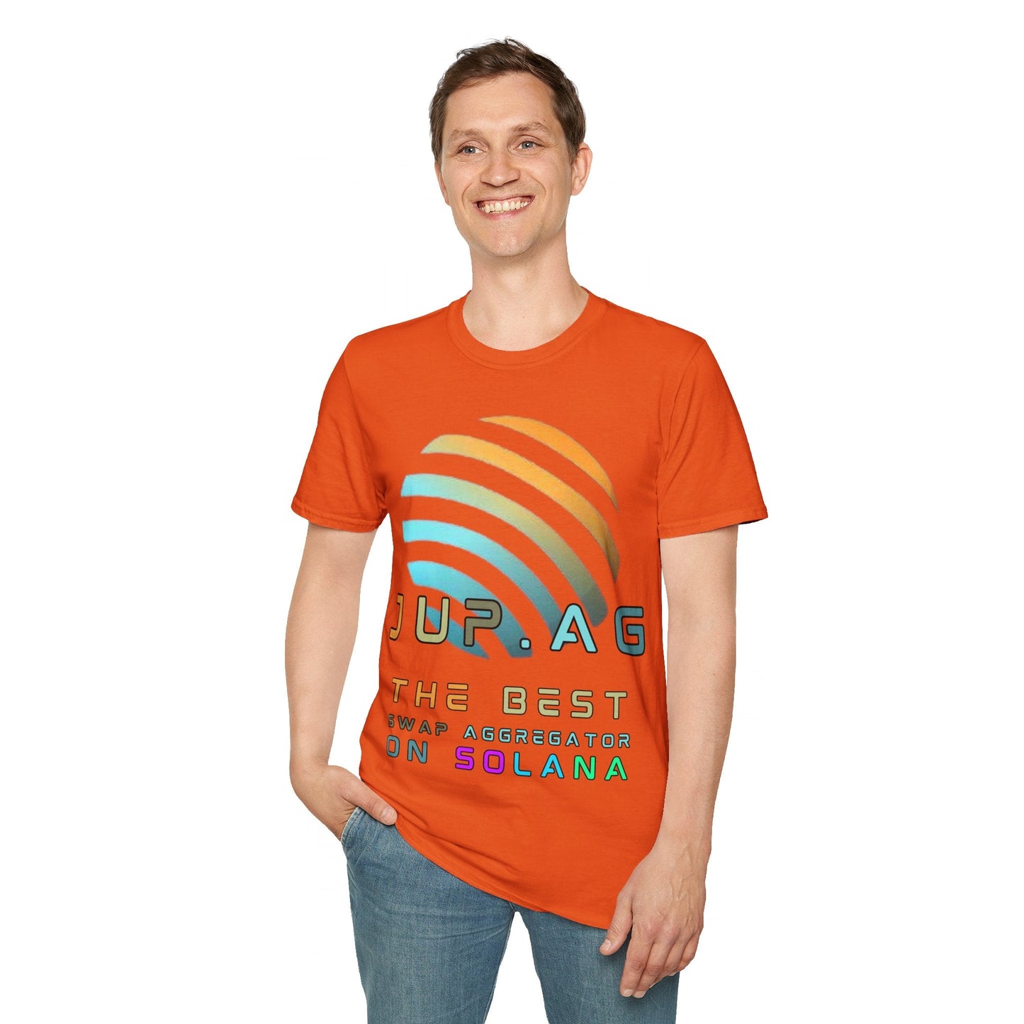 Jupiter (JUP) the best aggregator on Solana LTcolors Unisex T-Shirt by cypherpunkgear – cypherpunkgear.com | Cypherpunk Merch