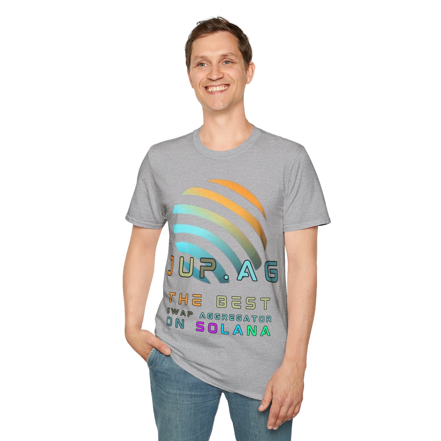 Jupiter (JUP) the best aggregator on Solana LTcolors Unisex T-Shirt by cypherpunkgear – cypherpunkgear.com | Cypherpunk Merch