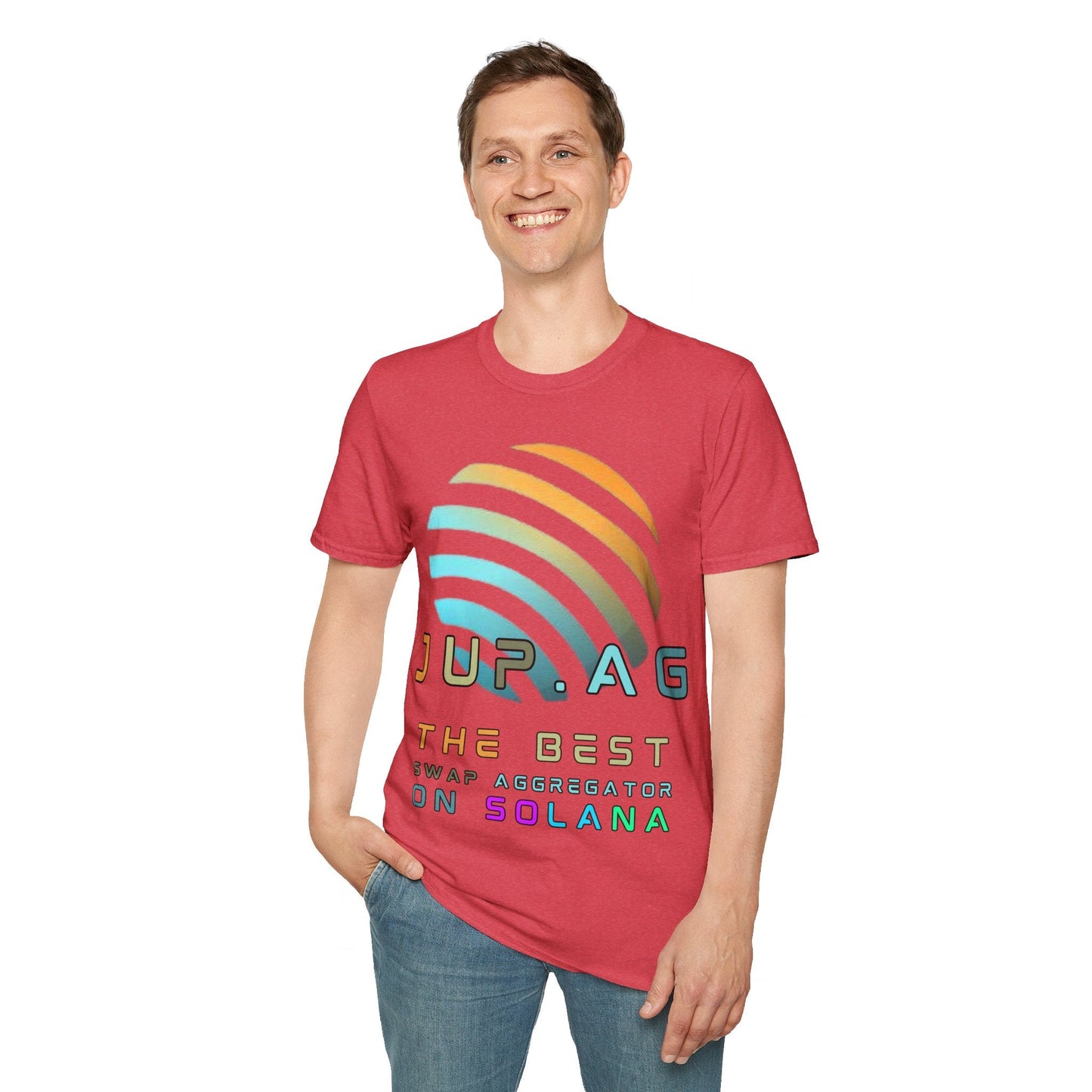 Jupiter (JUP) the best aggregator on Solana LTcolors Unisex T-Shirt by cypherpunkgear – cypherpunkgear.com | Cypherpunk Merch