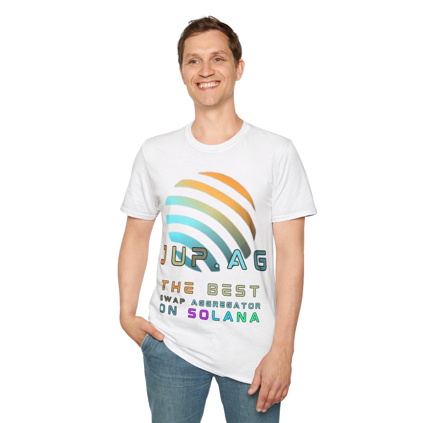 Jupiter (JUP) the best aggregator on Solana LTcolors Unisex T-Shirt by cypherpunkgear – cypherpunkgear.com | Cypherpunk Merch