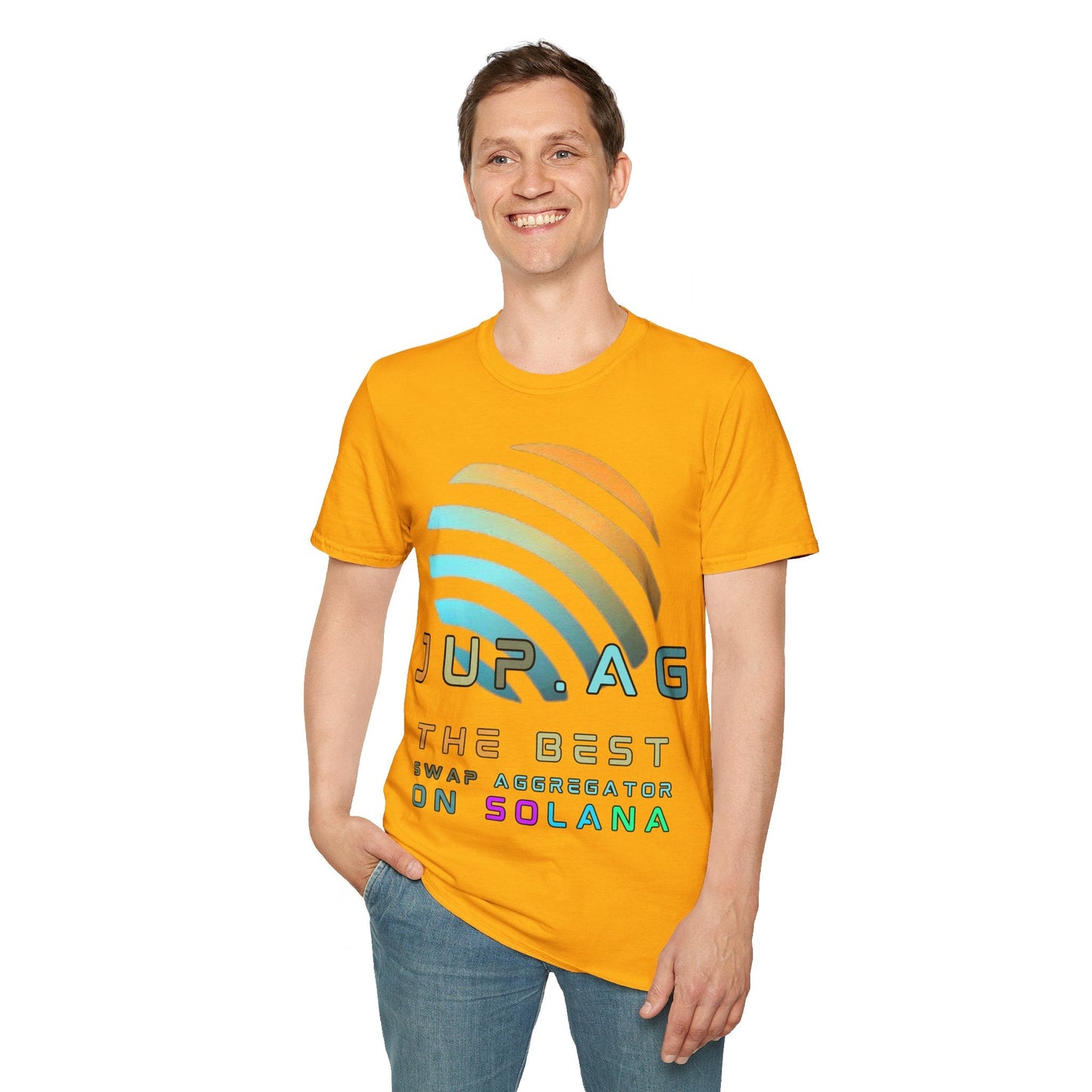 Jupiter (JUP) the best aggregator on Solana LTcolors Unisex T-Shirt by cypherpunkgear – cypherpunkgear.com | Cypherpunk Merch