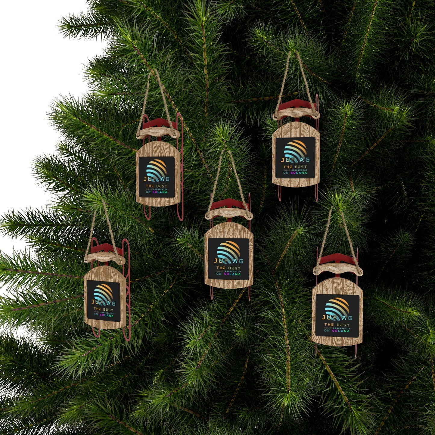 Jupiter (JUP) the best aggregator on Solana Sled Ornament by cypherpunkgear – cypherpunkgear.com | Cypherpunk Merch