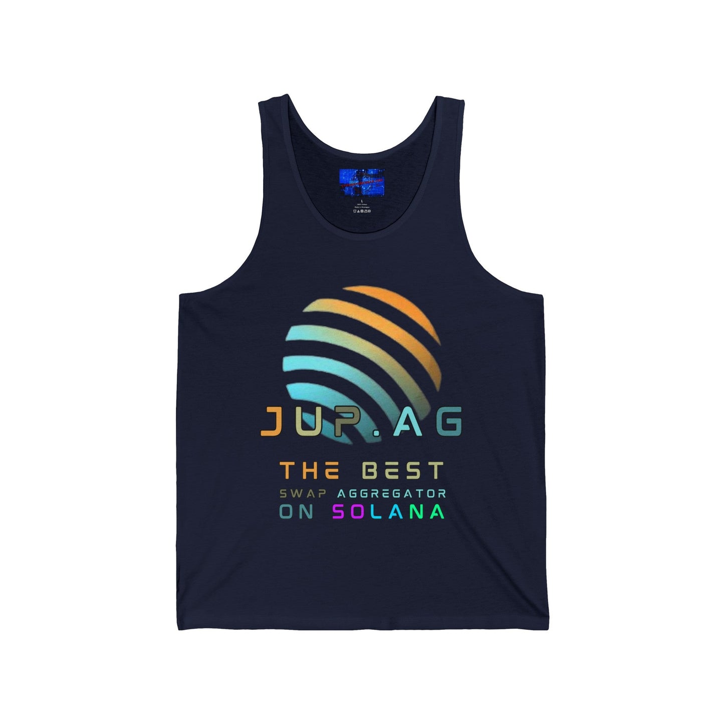 Jupiter (JUP) the best aggregator on Solana Unisex Jersey Tank Top by cypherpunkgear – cypherpunkgear.com | Cypherpunk Merch