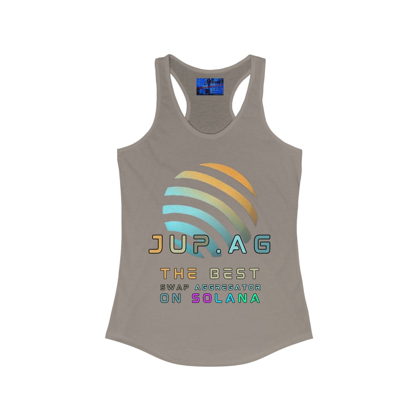 Jupiter (JUP) the best aggregator on Solana Women's Racerback Tank Top by cypherpunkgear – cypherpunkgear.com | Cypherpunk Merch