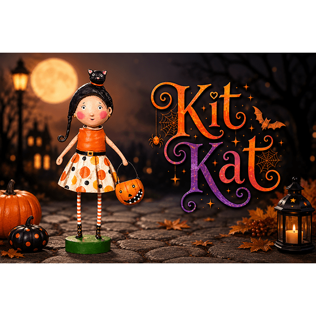 Kit Kat Halloween Figurine by Lori Mitchell