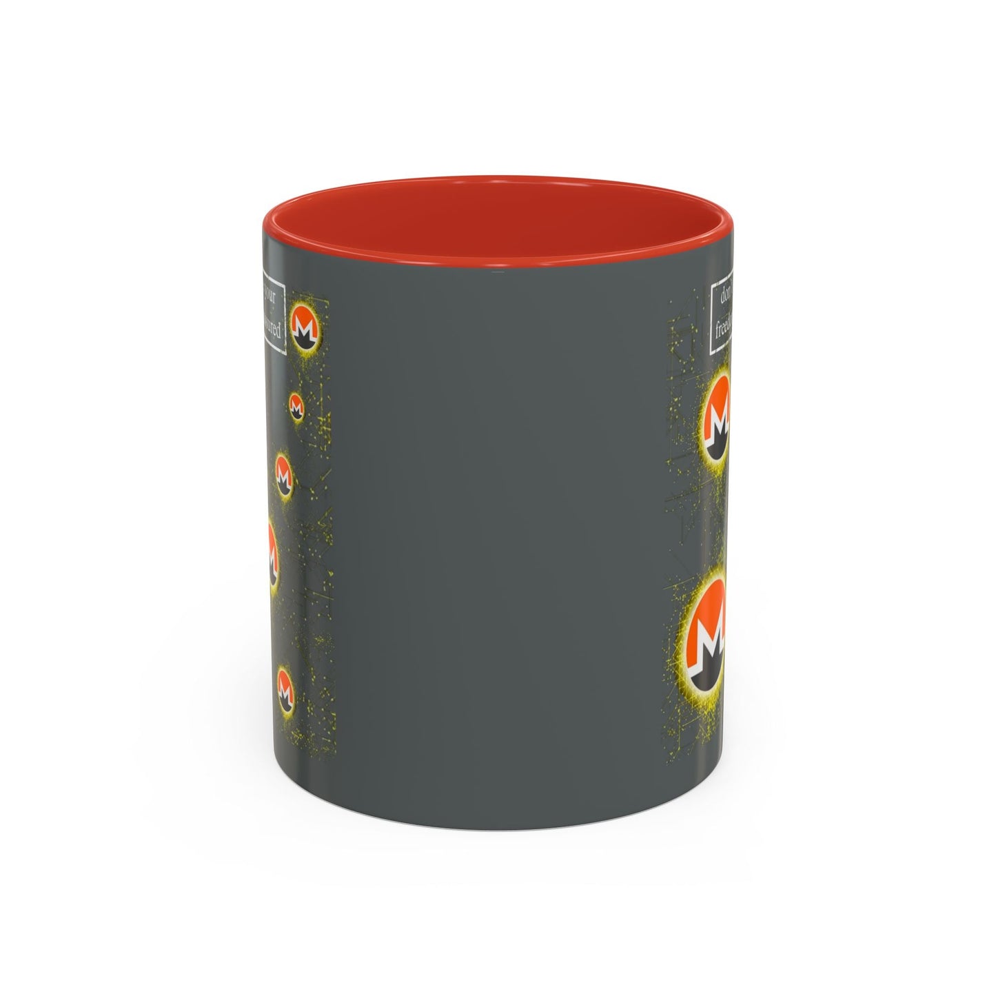 Monero DAYFAA Accent Mug by cypherpunkgear – cypherpunkgear.com | Cypherpunk Merch