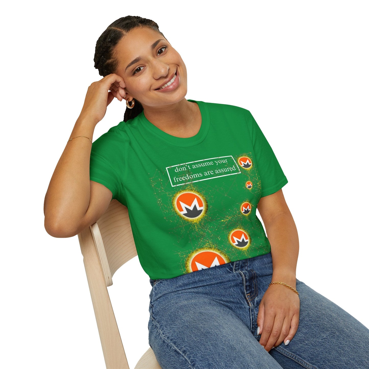 Monero DAYFAA DKcolors Unisex T-Shirt by cypherpunkgear – cypherpunkgear.com | Cypherpunk Merch