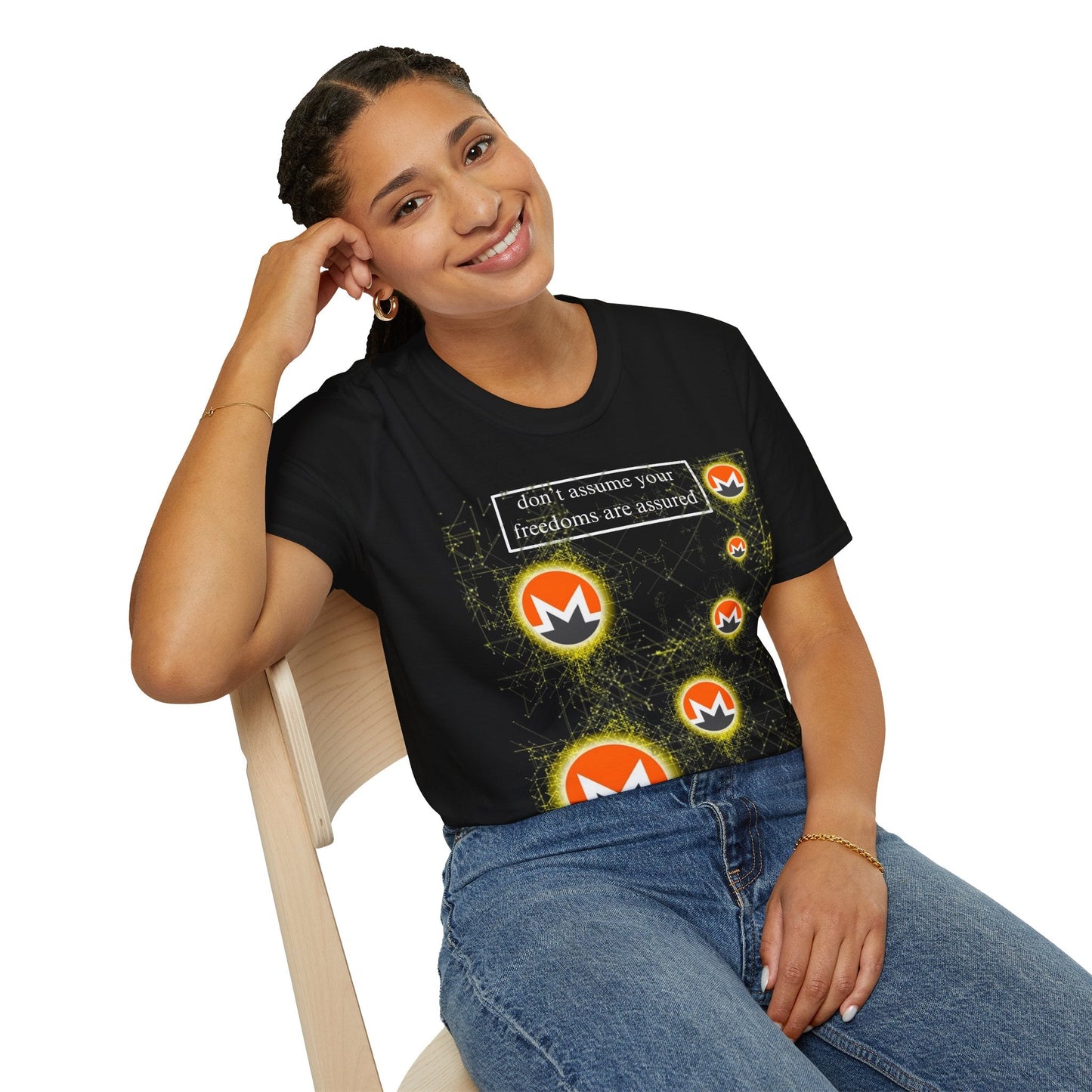 Monero DAYFAA DKcolors Unisex T-Shirt by cypherpunkgear – cypherpunkgear.com | Cypherpunk Merch
