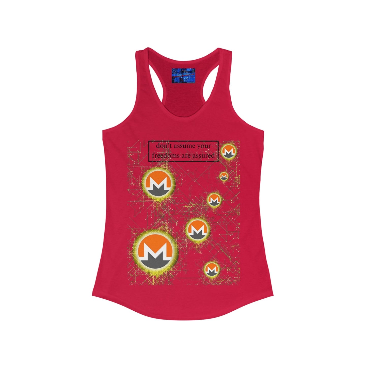 Monero DAYFAA LTcolors Women's Racerback Tank Top by cypherpunkgear – cypherpunkgear.com | Cypherpunk Merch