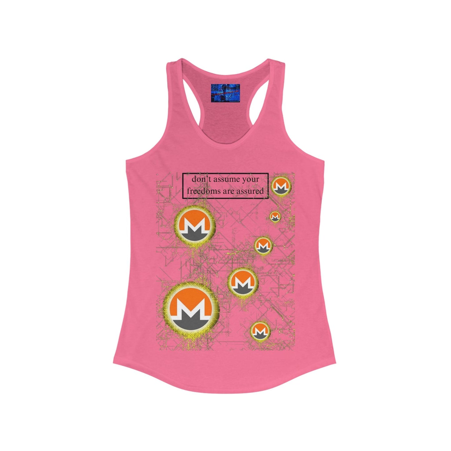 Monero DAYFAA LTcolors Women's Racerback Tank Top by cypherpunkgear – cypherpunkgear.com | Cypherpunk Merch