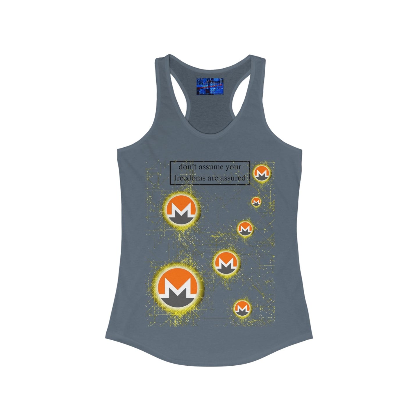 Monero DAYFAA LTcolors Women's Racerback Tank Top by cypherpunkgear – cypherpunkgear.com | Cypherpunk Merch