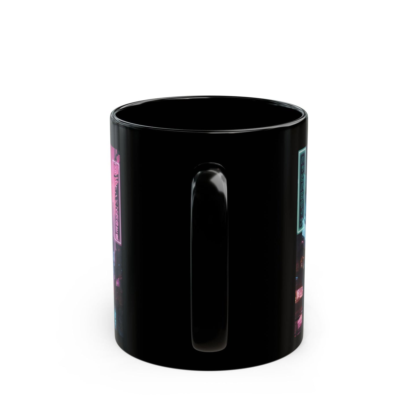 Neon Bride of Frankenstein Black Mug by CreepyCrafts.boo – cypherpunkgear.com | Cypherpunk Merch