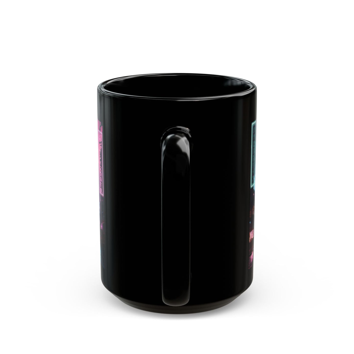 Neon Bride of Frankenstein Black Mug by CreepyCrafts.boo – cypherpunkgear.com | Cypherpunk Merch