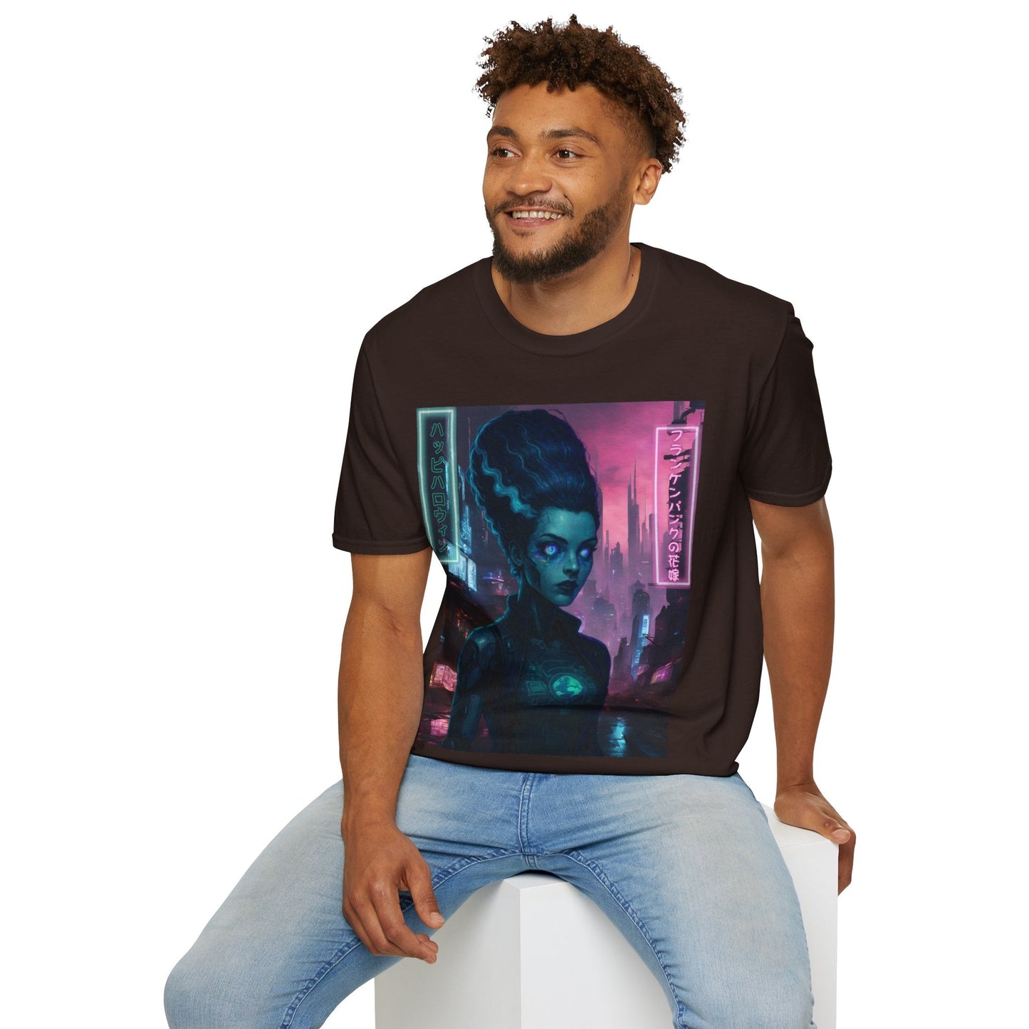 Neon Bride of Frankenstein DKcolors Unisex T-Shirt by CreepyCrafts.boo – cypherpunkgear.com | Cypherpunk Merch