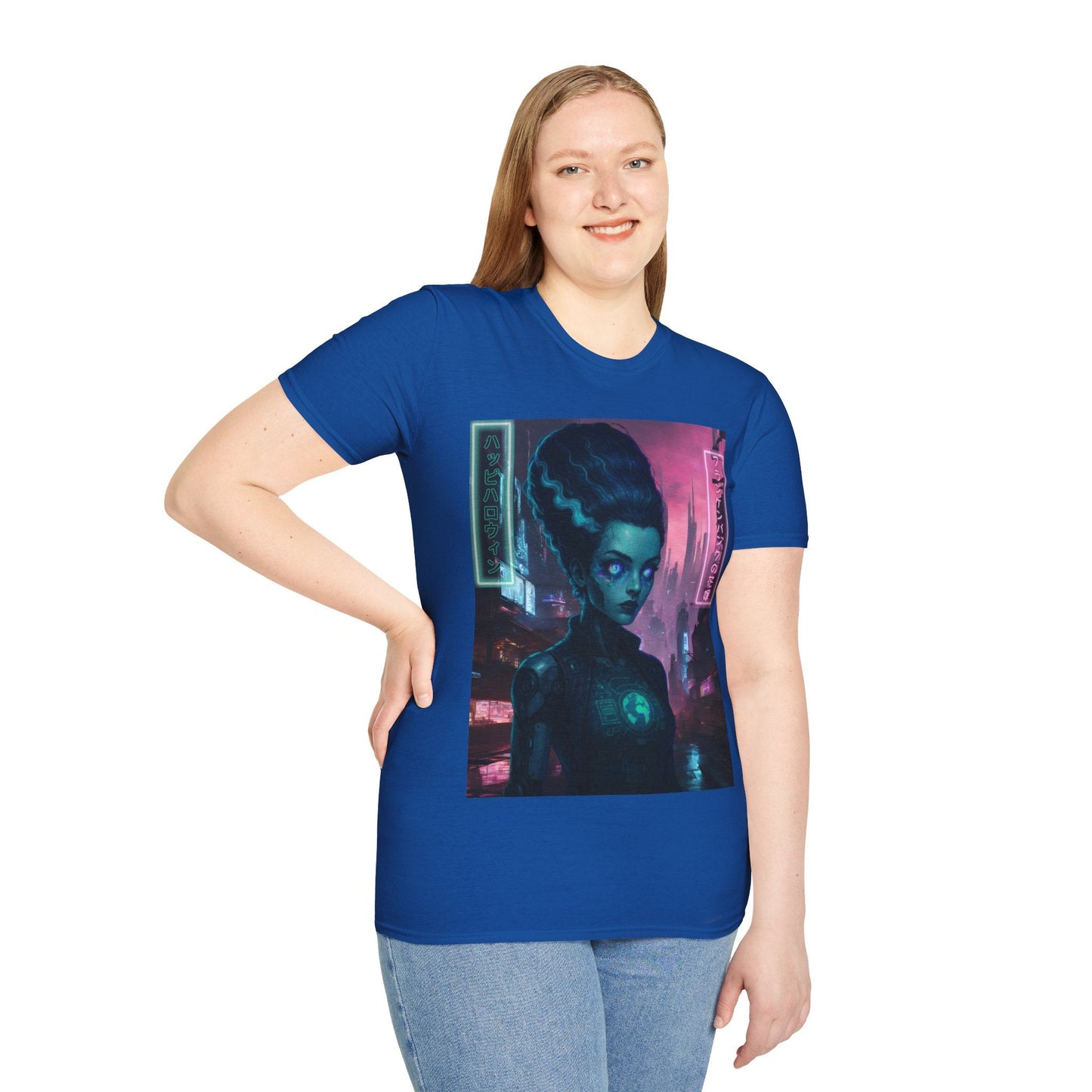 Neon Bride of Frankenstein DKcolors Unisex T-Shirt by CreepyCrafts.boo – cypherpunkgear.com | Cypherpunk Merch