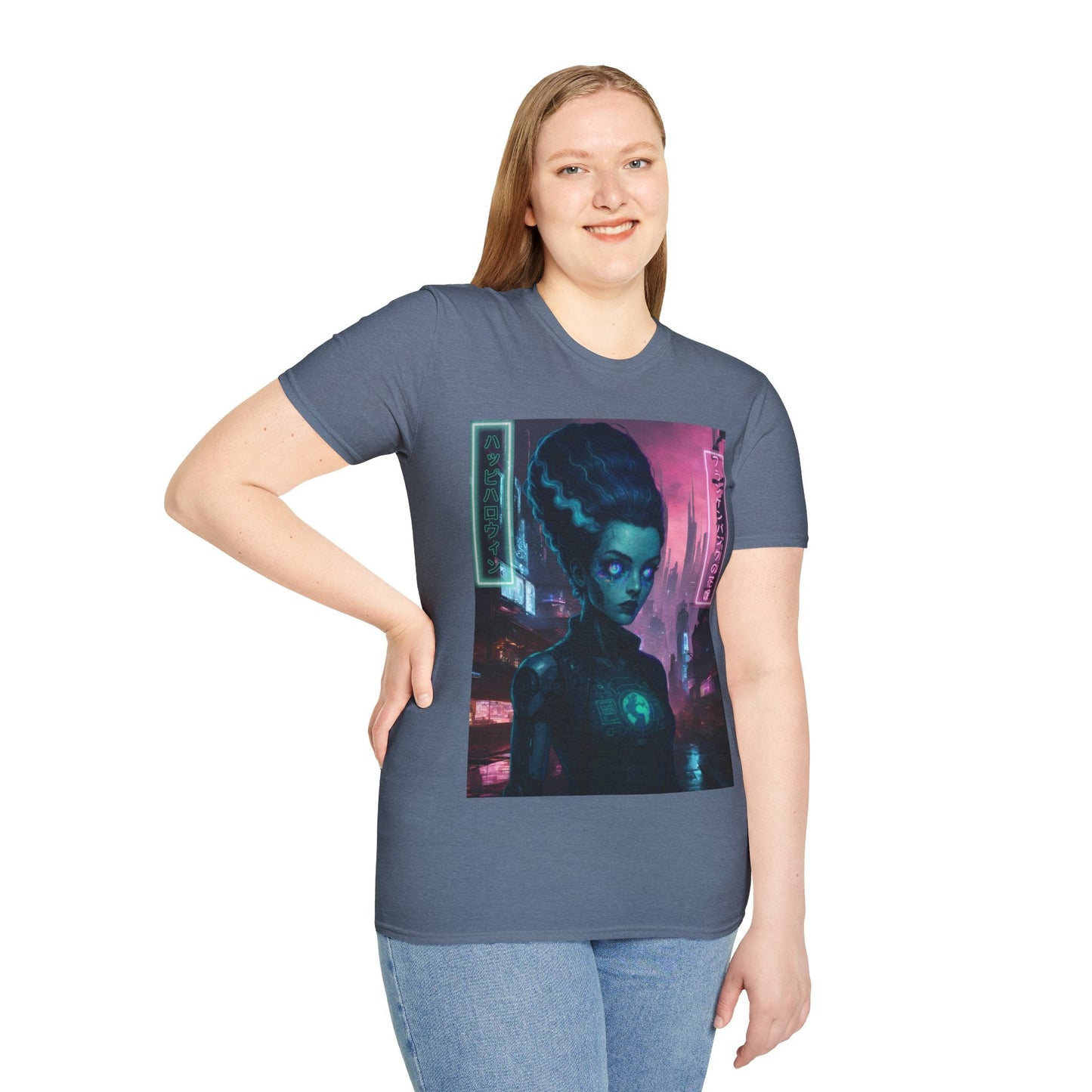 Neon Bride of Frankenstein DKcolors Unisex T-Shirt by CreepyCrafts.boo – cypherpunkgear.com | Cypherpunk Merch