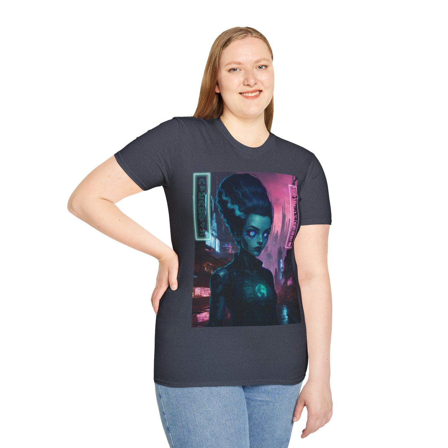 Neon Bride of Frankenstein DKcolors Unisex T-Shirt by CreepyCrafts.boo – cypherpunkgear.com | Cypherpunk Merch