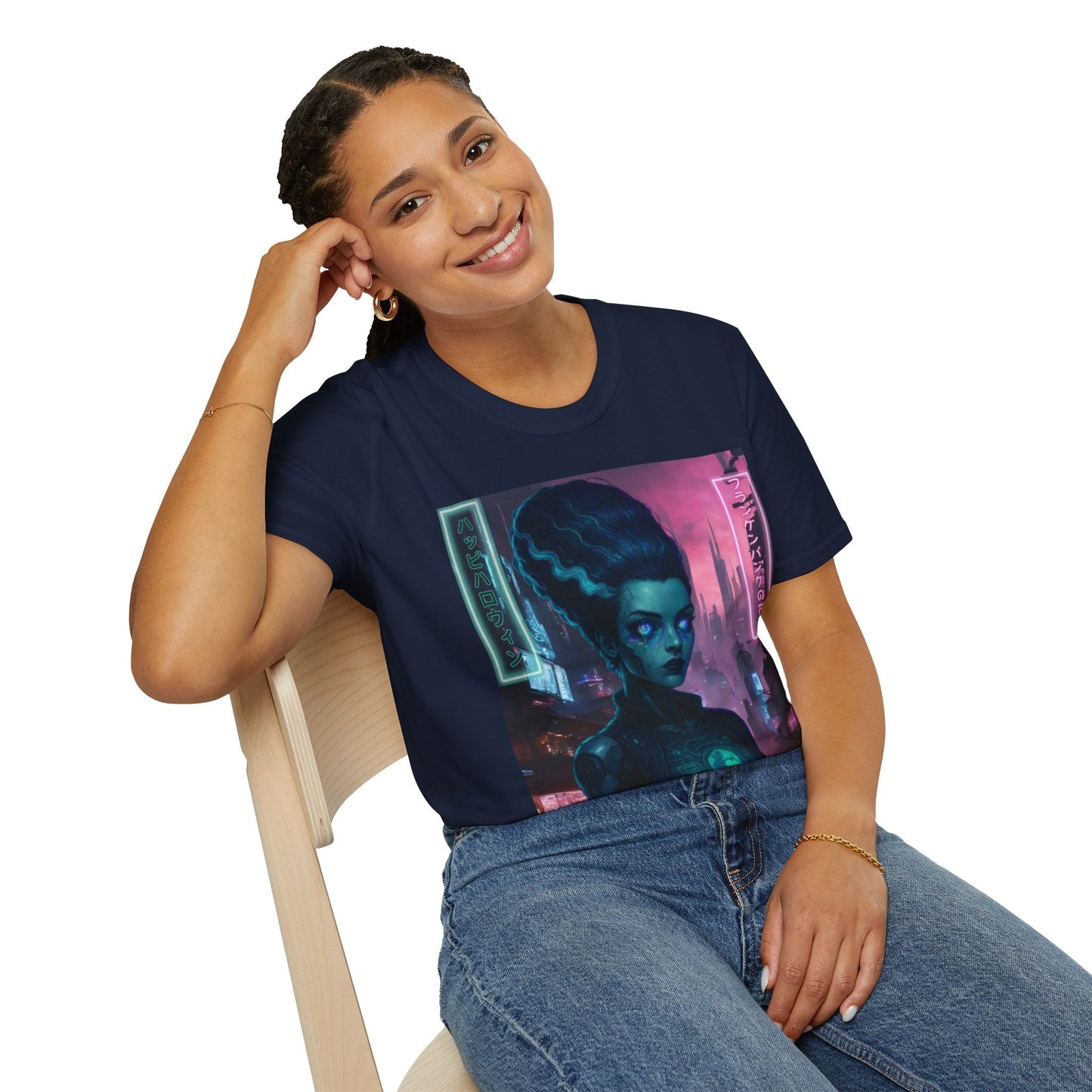 Neon Bride of Frankenstein DKcolors Unisex T-Shirt by CreepyCrafts.boo – cypherpunkgear.com | Cypherpunk Merch