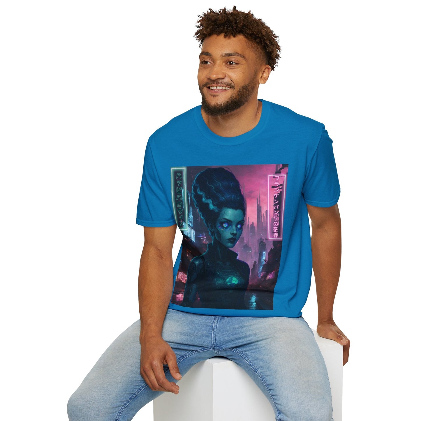 Neon Bride of Frankenstein DKcolors Unisex T-Shirt by CreepyCrafts.boo – cypherpunkgear.com | Cypherpunk Merch