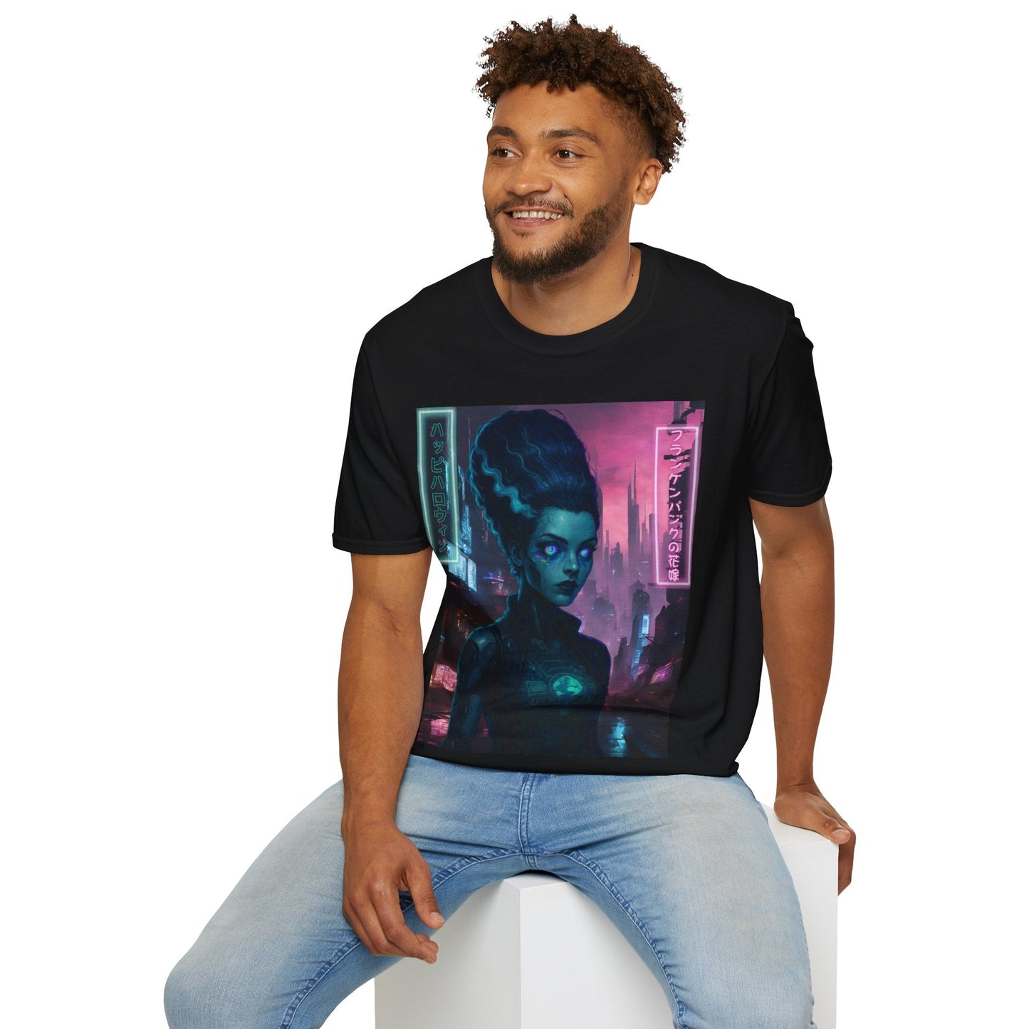 Neon Bride of Frankenstein DKcolors Unisex T-Shirt by CreepyCrafts.boo – cypherpunkgear.com | Cypherpunk Merch