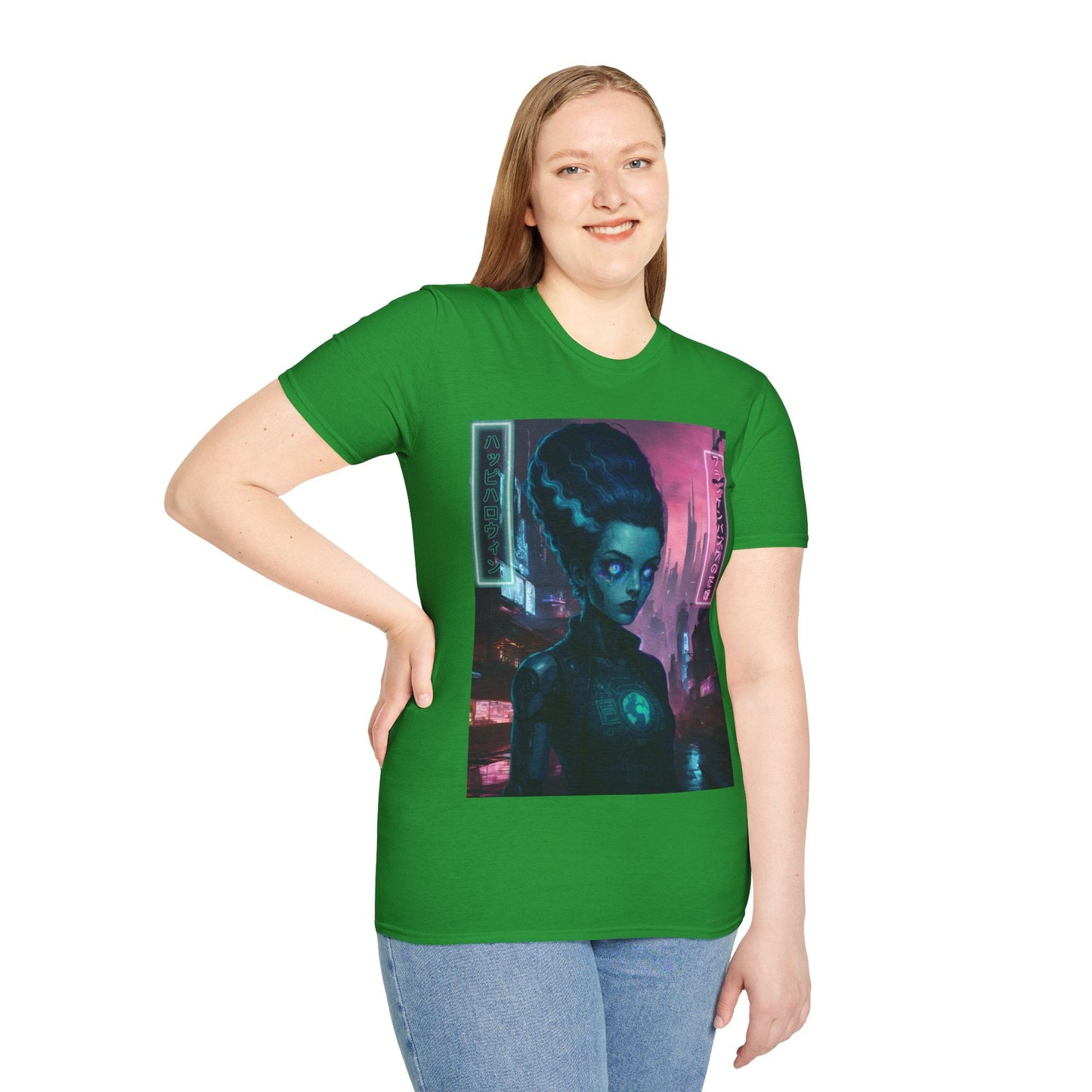 Neon Bride of Frankenstein DKcolors Unisex T-Shirt by CreepyCrafts.boo – cypherpunkgear.com | Cypherpunk Merch